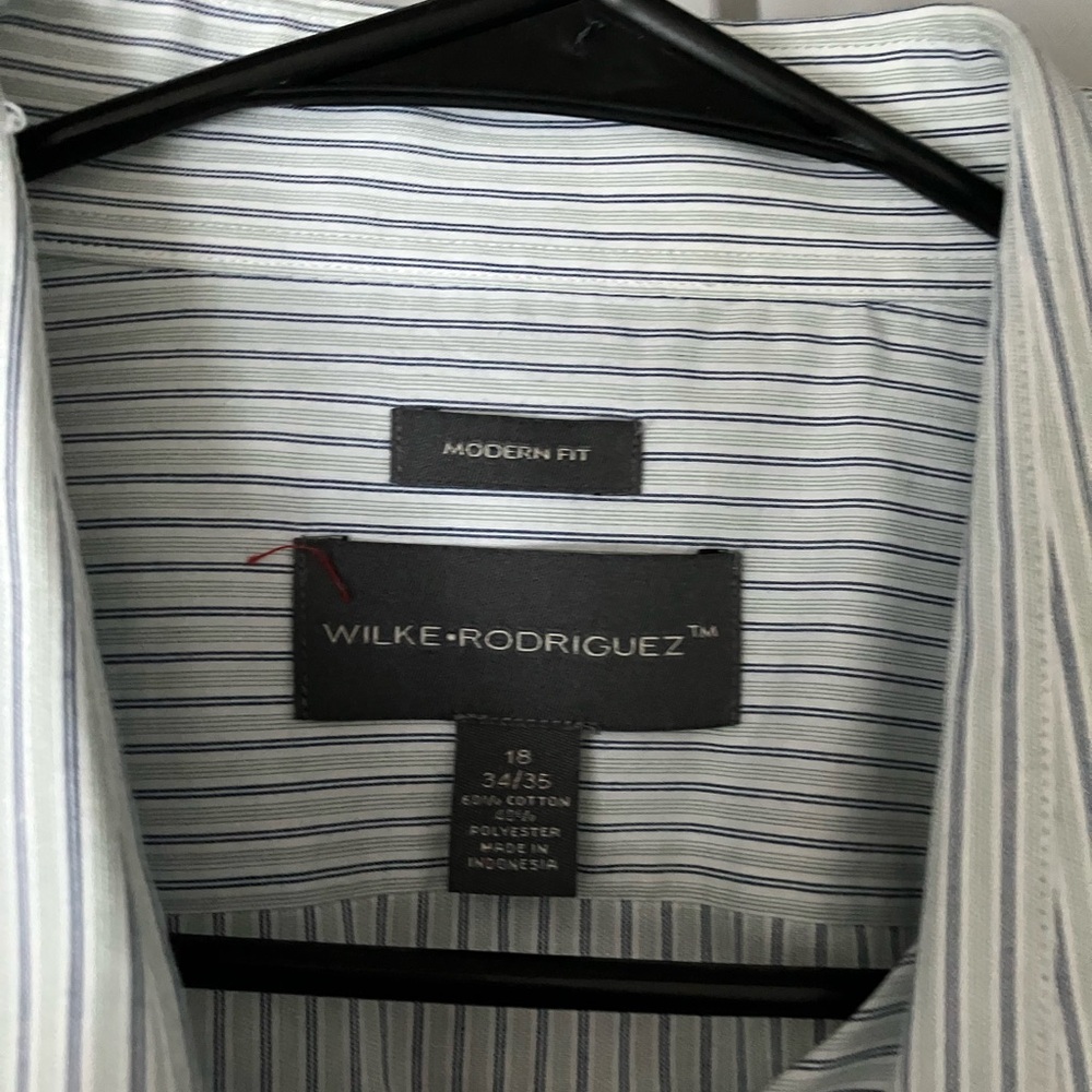 Men's Modern Fit Striped Shirt - Blue